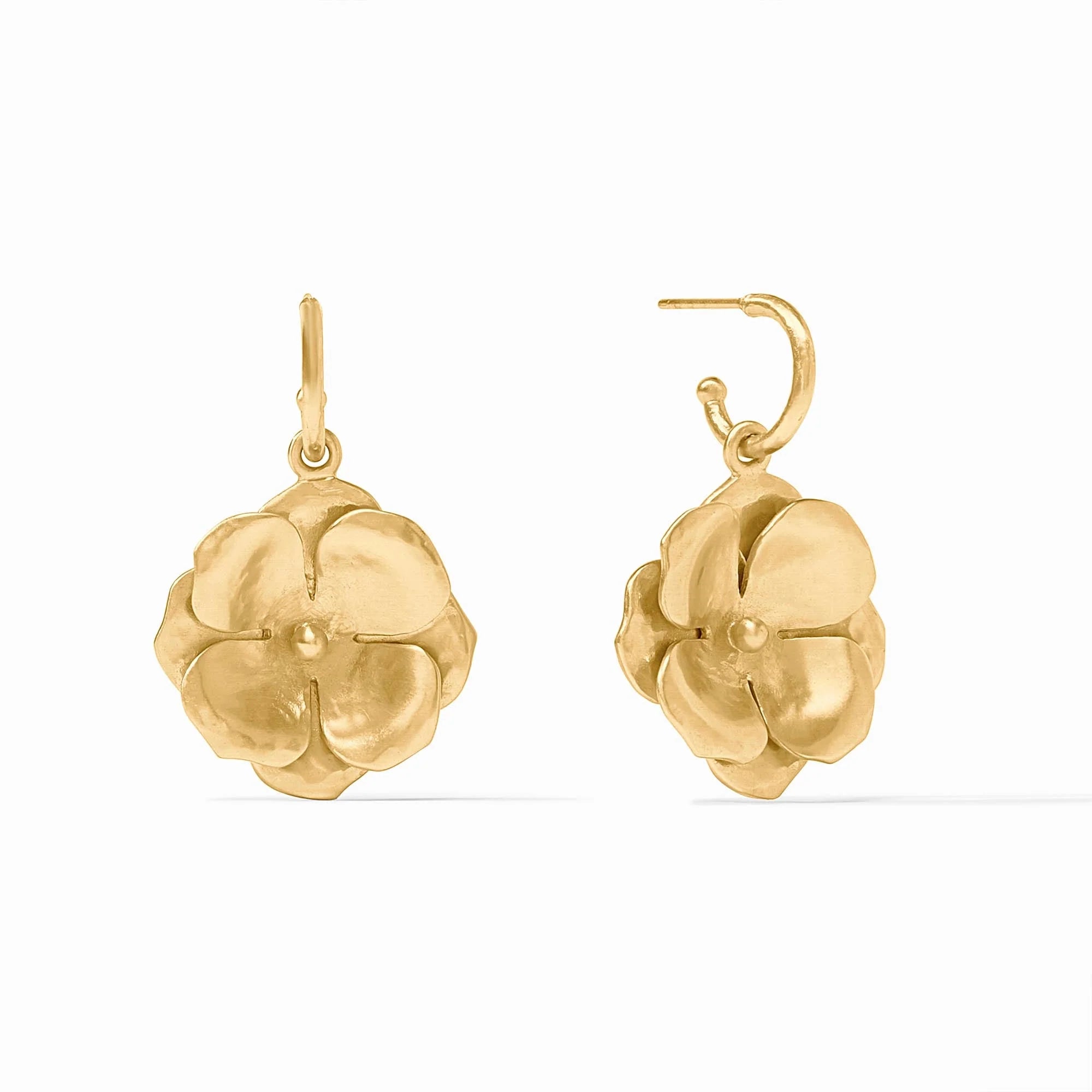 BLOOM AND HOOP CHARM EARRINGS