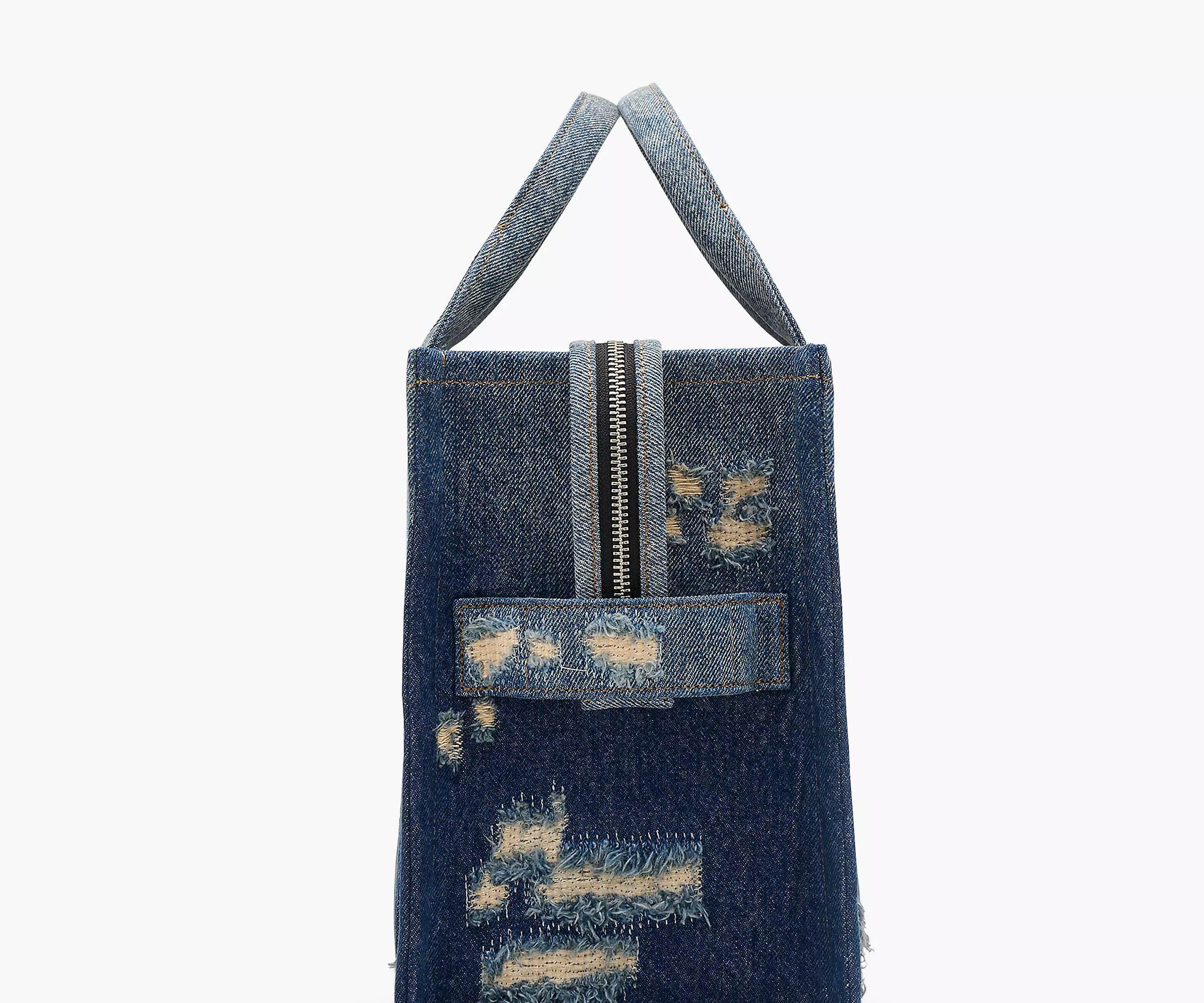 THE RIP AND REPAIR DENIM MEDIUM TOTE BAG