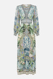 BUTTON DRESS WITH SHAPED WAISTBAND