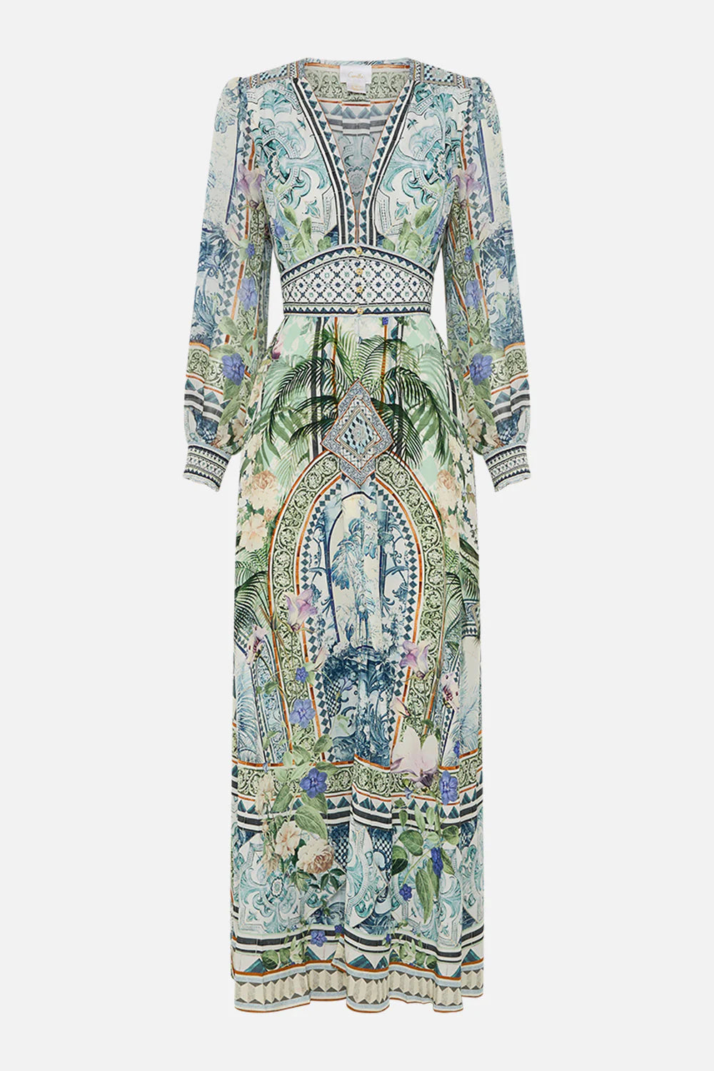 BUTTON DRESS WITH SHAPED WAISTBAND