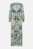 BUTTON DRESS WITH SHAPED WAISTBAND