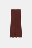 FLAVIE SATIN PLUM MIDI SKIRT