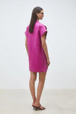 CROSS SHORT EMBROIDERED SHIRT DRESS