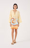 LINEN DRESS WITH TRANQUILITY PRINT