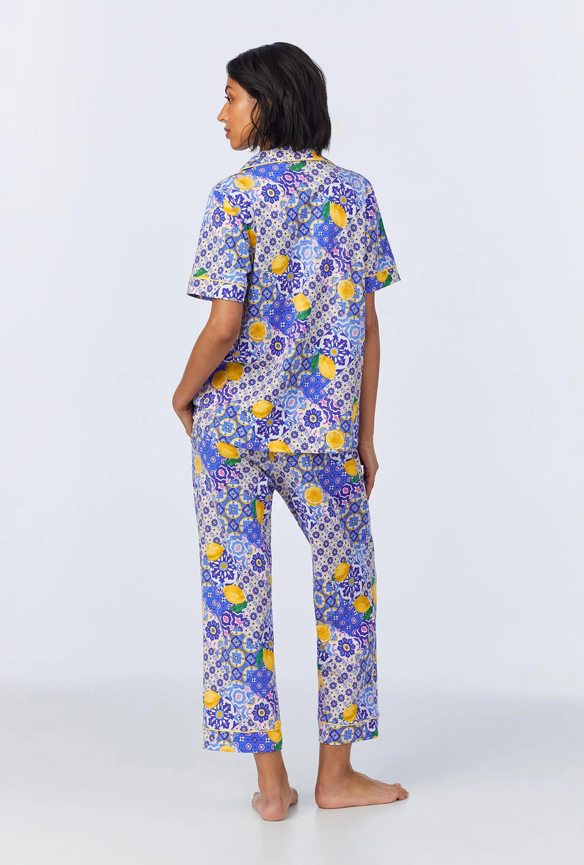 SHORT SLEEVE CLASSIC STRETCH JERSEY CROPPED PJ SET