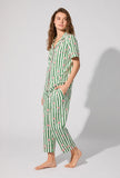 SHORT SLEEVE CLASSIC STRETCH JERSEY CROPPED PJ SET