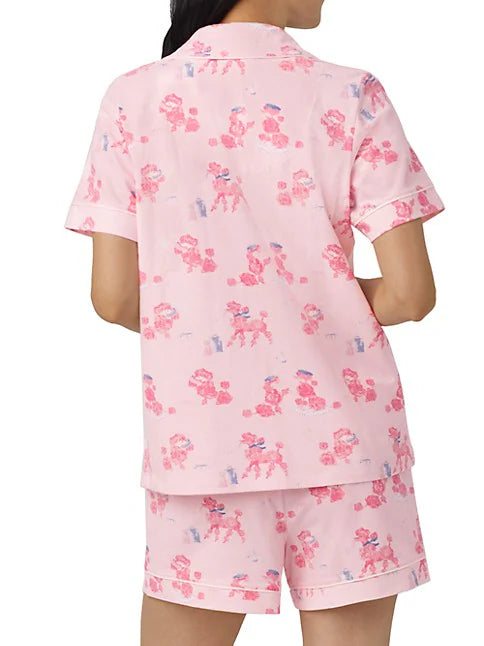 WOMENS SHORT SLEEVE SHORTY PJ SET