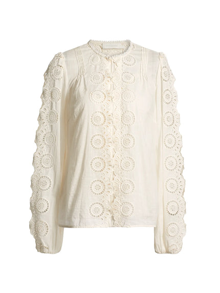 LUCKY EMBROIDERED BLOUSE