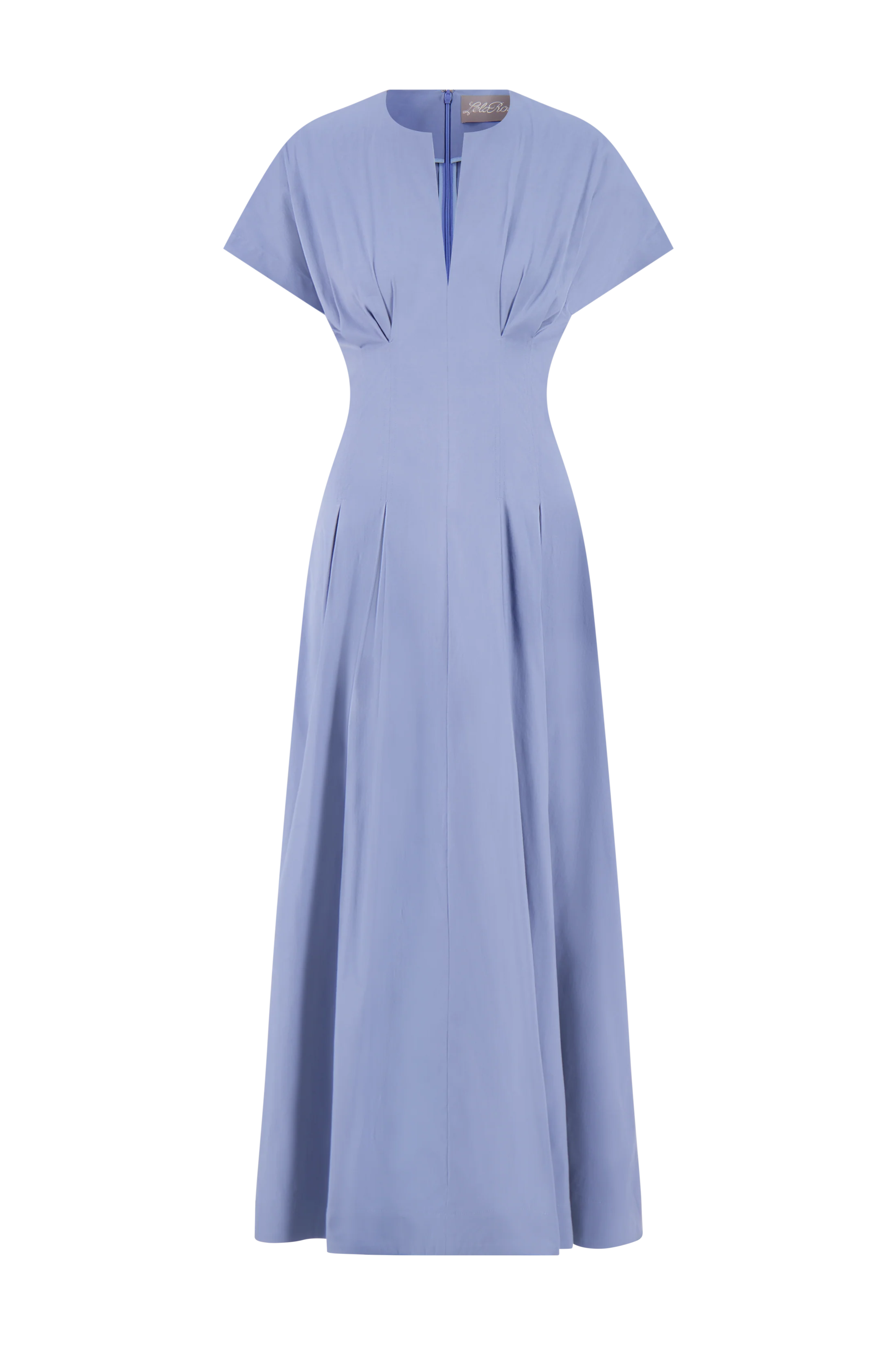 COTTON POPLIN SMOCKED BACK DRESS