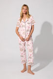 SHORT SLEEVE CLASSIC STRETCH JERSEY CROPPED PJ SET