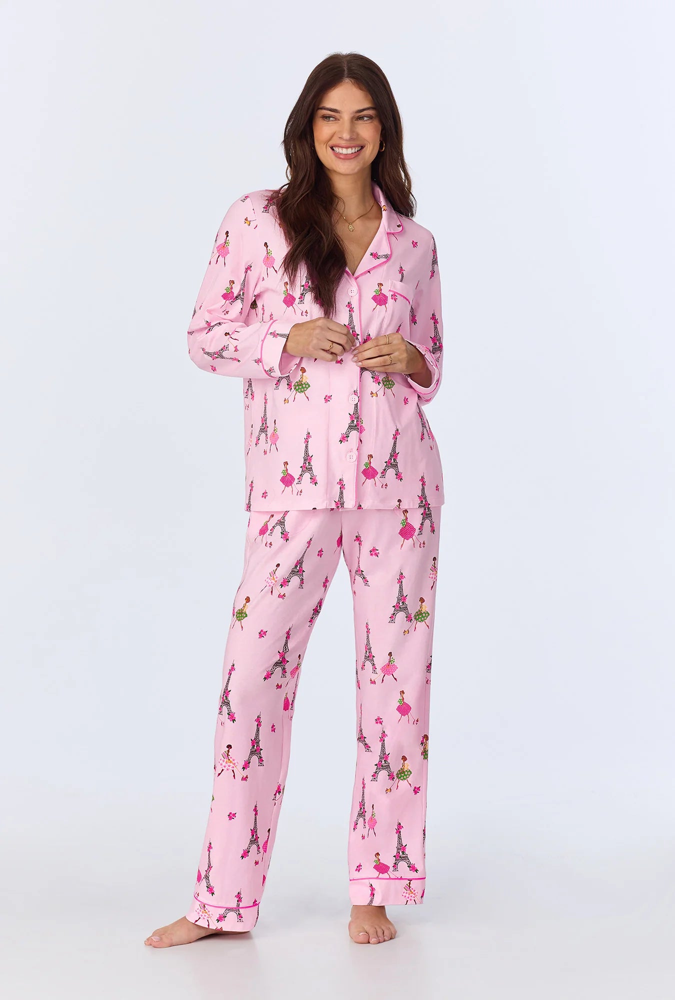 LONG SLEEVE CLASSIC STRETCH JERSEY PJ SET