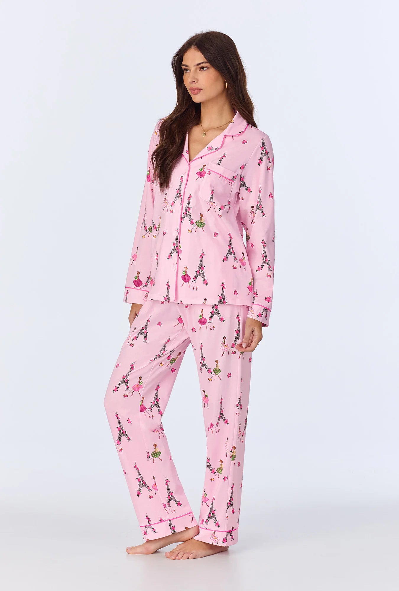 LONG SLEEVE CLASSIC STRETCH JERSEY PJ SET