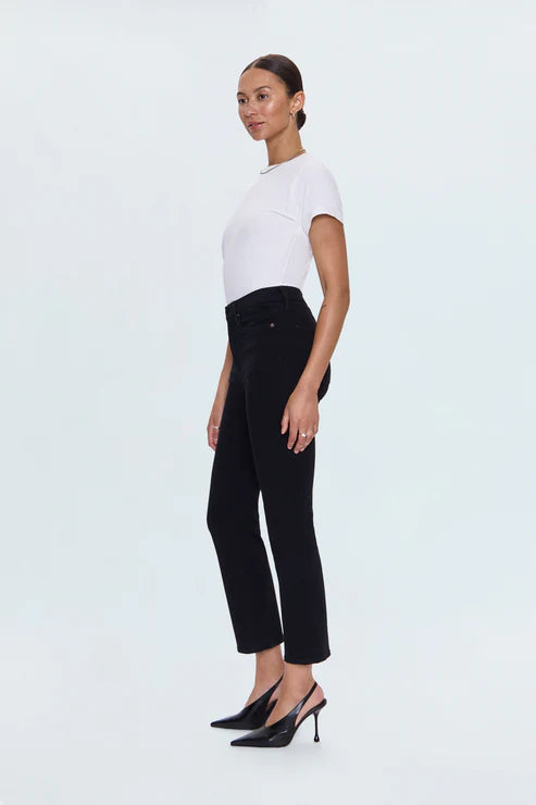 LENNON HIGH RISE CROP BOOT JEAN IN NOIR