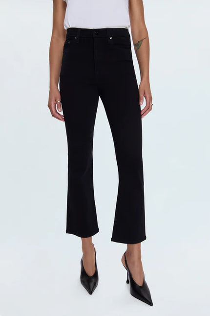 LENNON HIGH RISE CROP BOOT JEAN IN NOIR