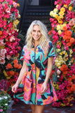 BIG FLORAL PERFORMANCE WEEKEND DRESS
