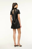 MINI ILANA DRESS BLACK SATIN