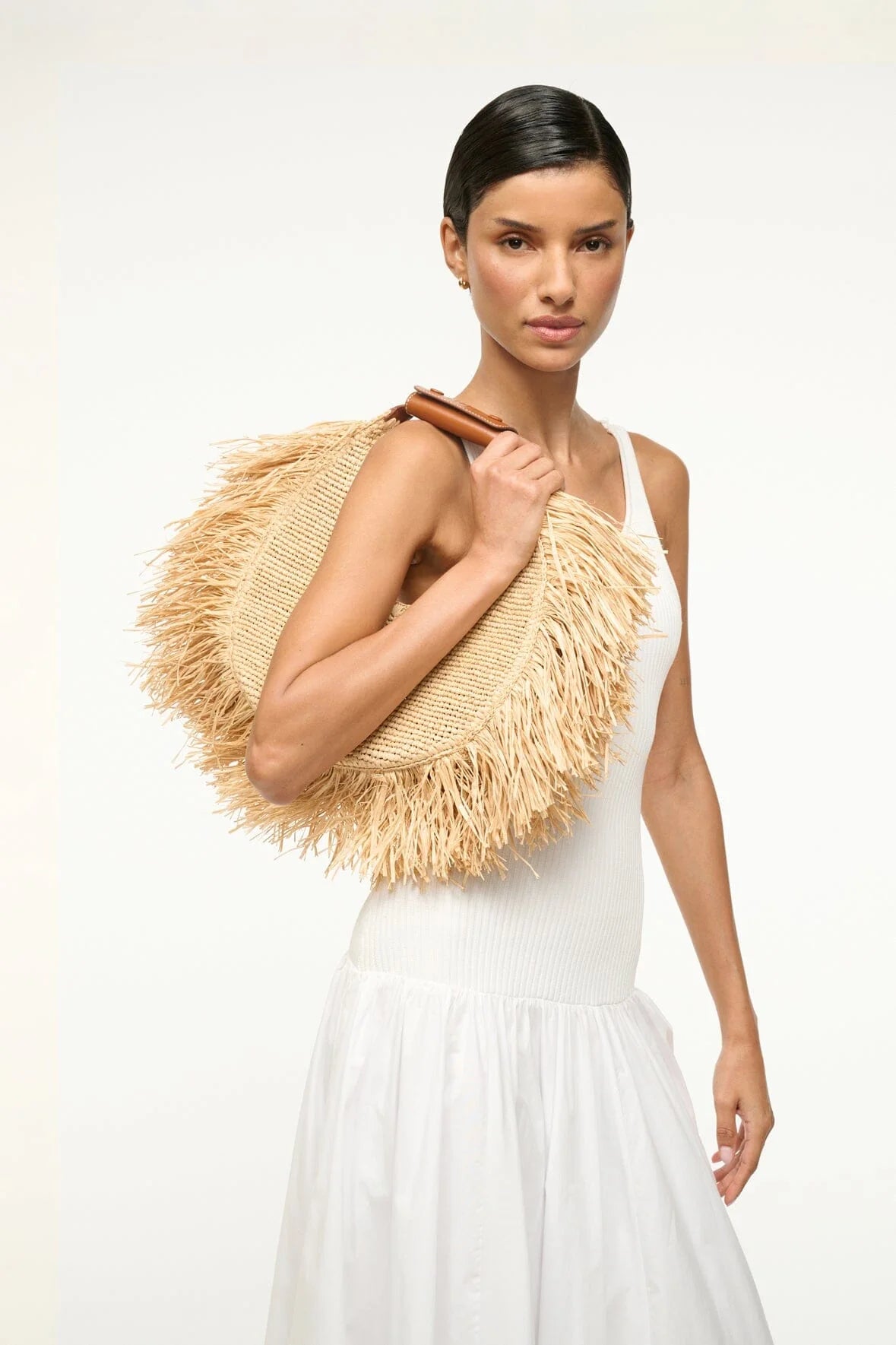MOON RAFFIA TOTE BAG