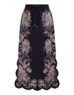 RHIANNON SCALLOP MIDI SKIRT