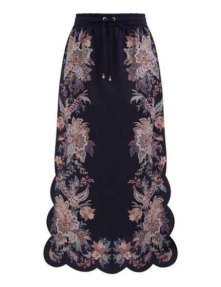 RHIANNON SCALLOP MIDI SKIRT
