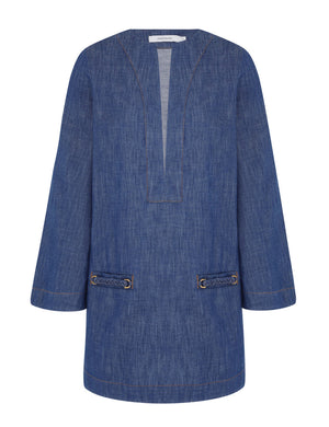 WYLIE DENIM TUNIC DRESS