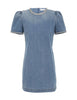 CRUSH EMBELLISHED DENIM DRESS