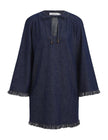 RHIANNON FRINGE DENIM MINI