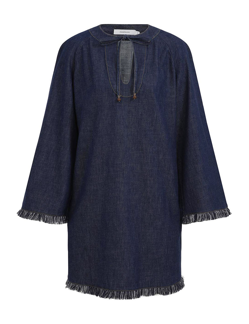 RHIANNON FRINGE DENIM MINI