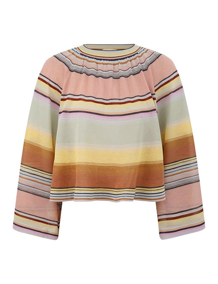 COCO STRIPE BELL SLEEVE TOP