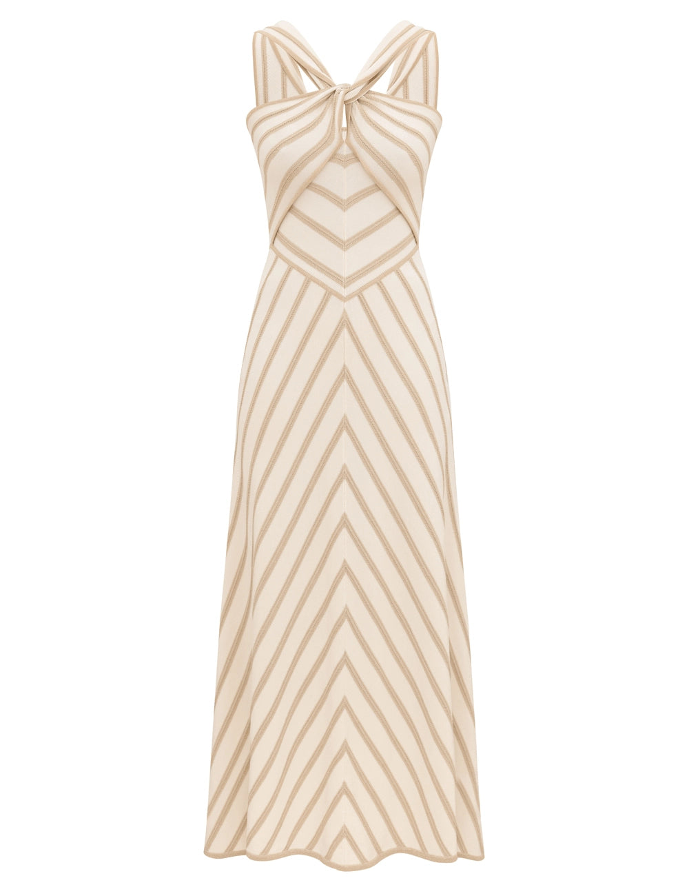 LUNA METALLIC HALTER DRESS