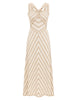 LUNA METALLIC HALTER DRESS