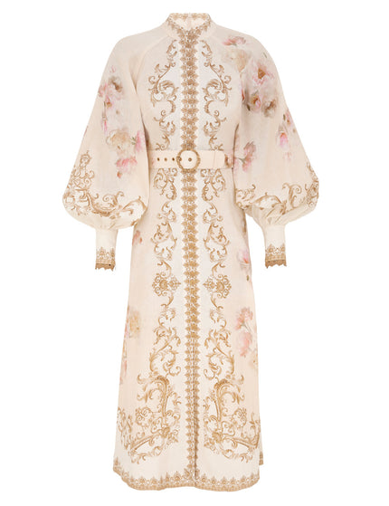 HYPNOTIC BUTTONED MIDI DRESS