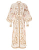 HYPNOTIC BUTTONED MIDI DRESS