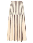 VALIANT STRIPED MIDI SKIRT