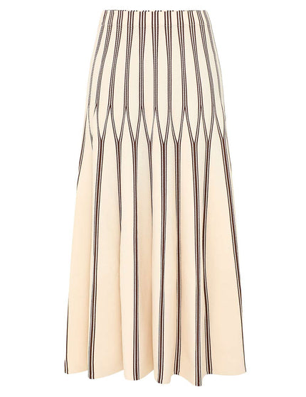 VALIANT STRIPED MIDI SKIRT