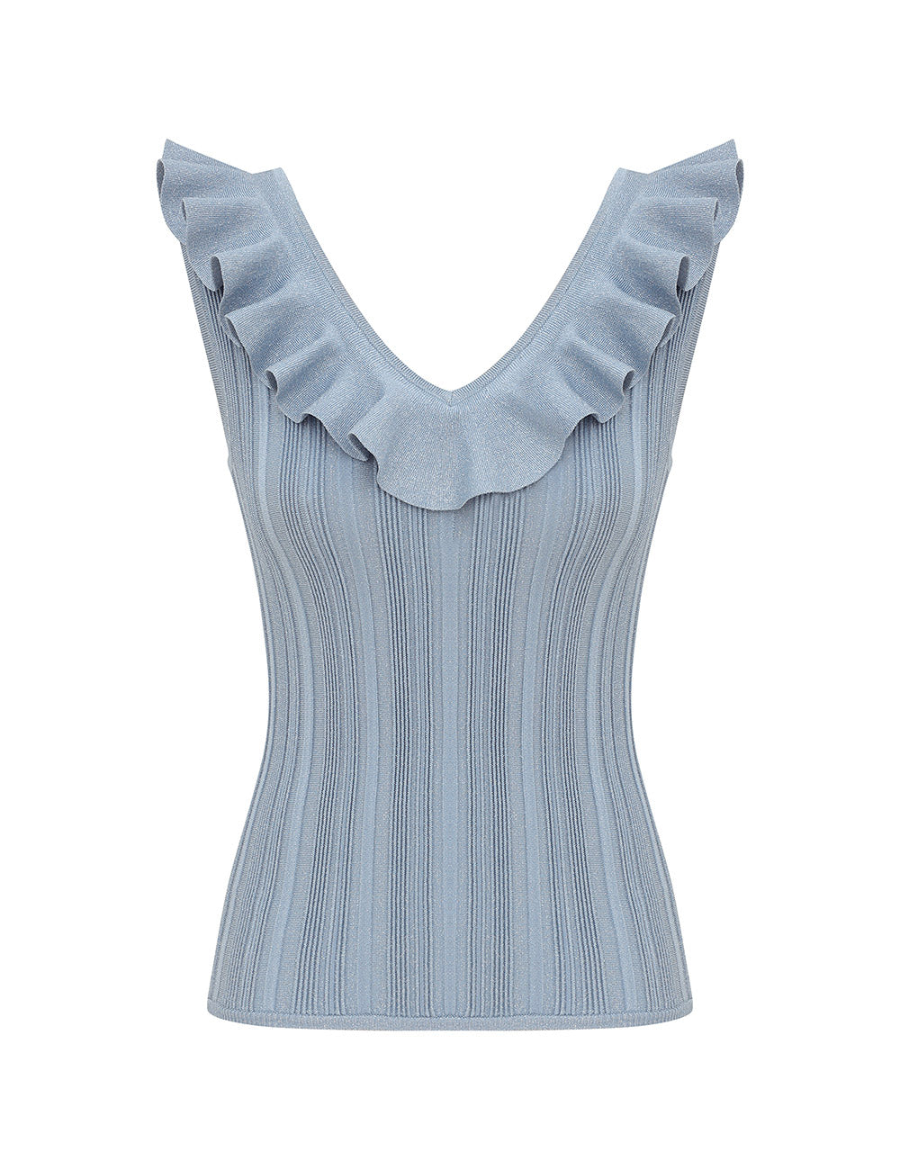 ASTER METALLIC FRILL TOP
