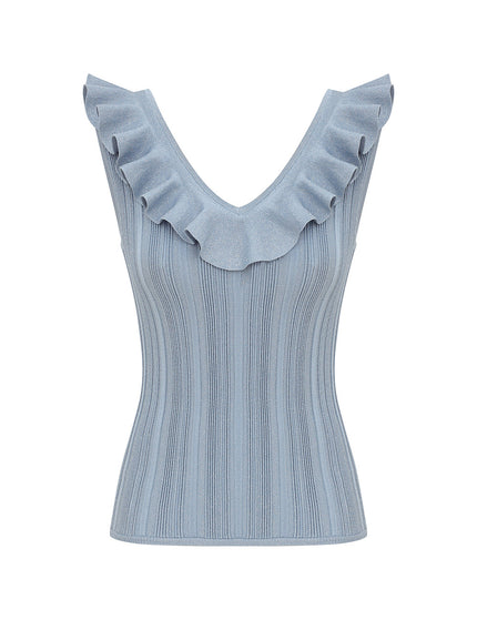 ASTER METALLIC FRILL TOP