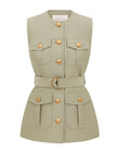 LUNA WOOL SILK UTILITY VEST