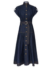 DENIM MIDI DRESS