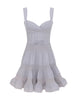 PLEATED DRAPED MINI DRESS
