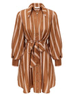 EMBLEM TUCK MINI DRESS