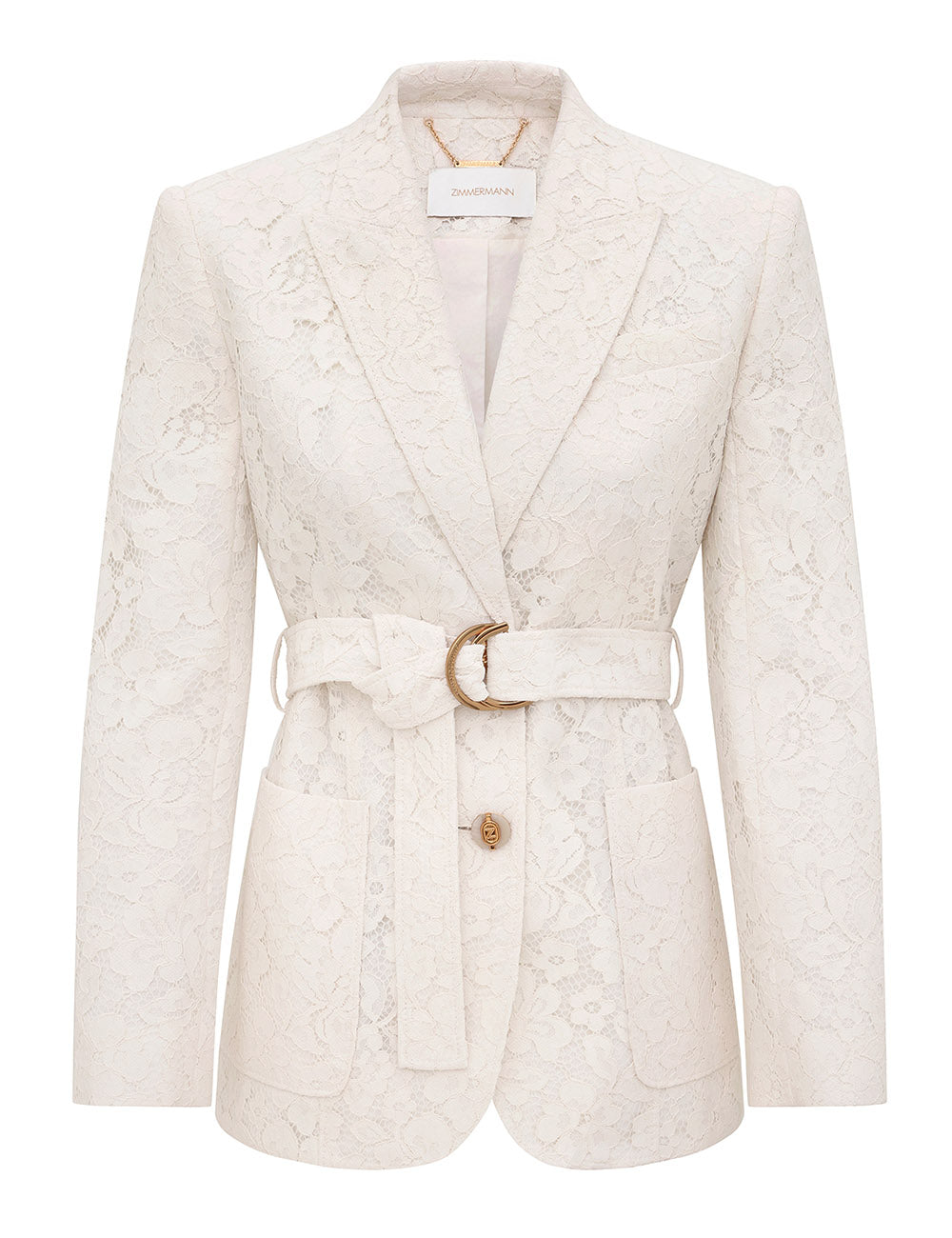 LUNA LACE BELTED BLAZER