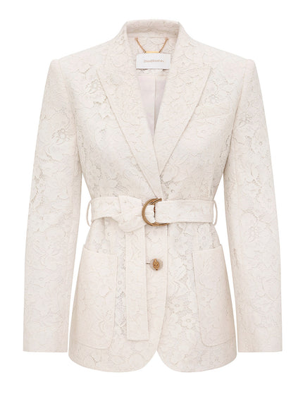 LUNA LACE BELTED BLAZER