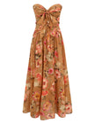 MAHON TIE FRONT MIDI DRESS