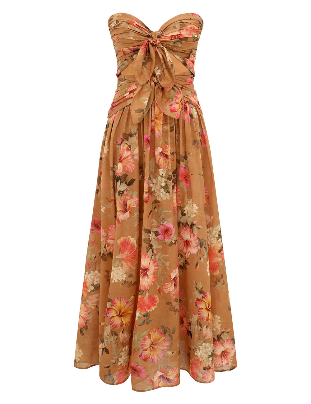 MAHON TIE FRONT MIDI DRESS