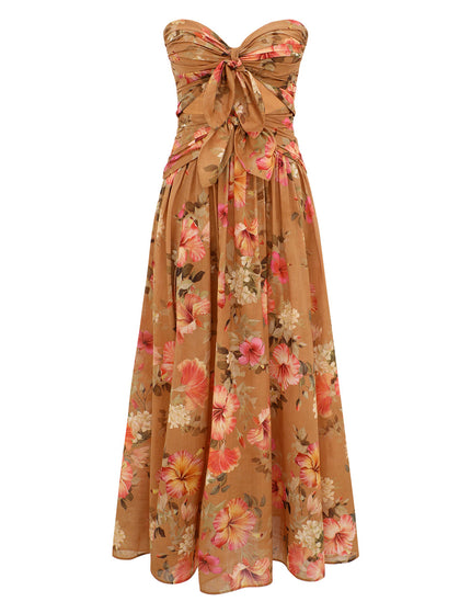MAHON TIE FRONT MIDI DRESS