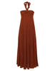 INDRA METALLIC HALTER DRESS