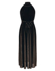VALIANT METALLIC HALTER DRESS