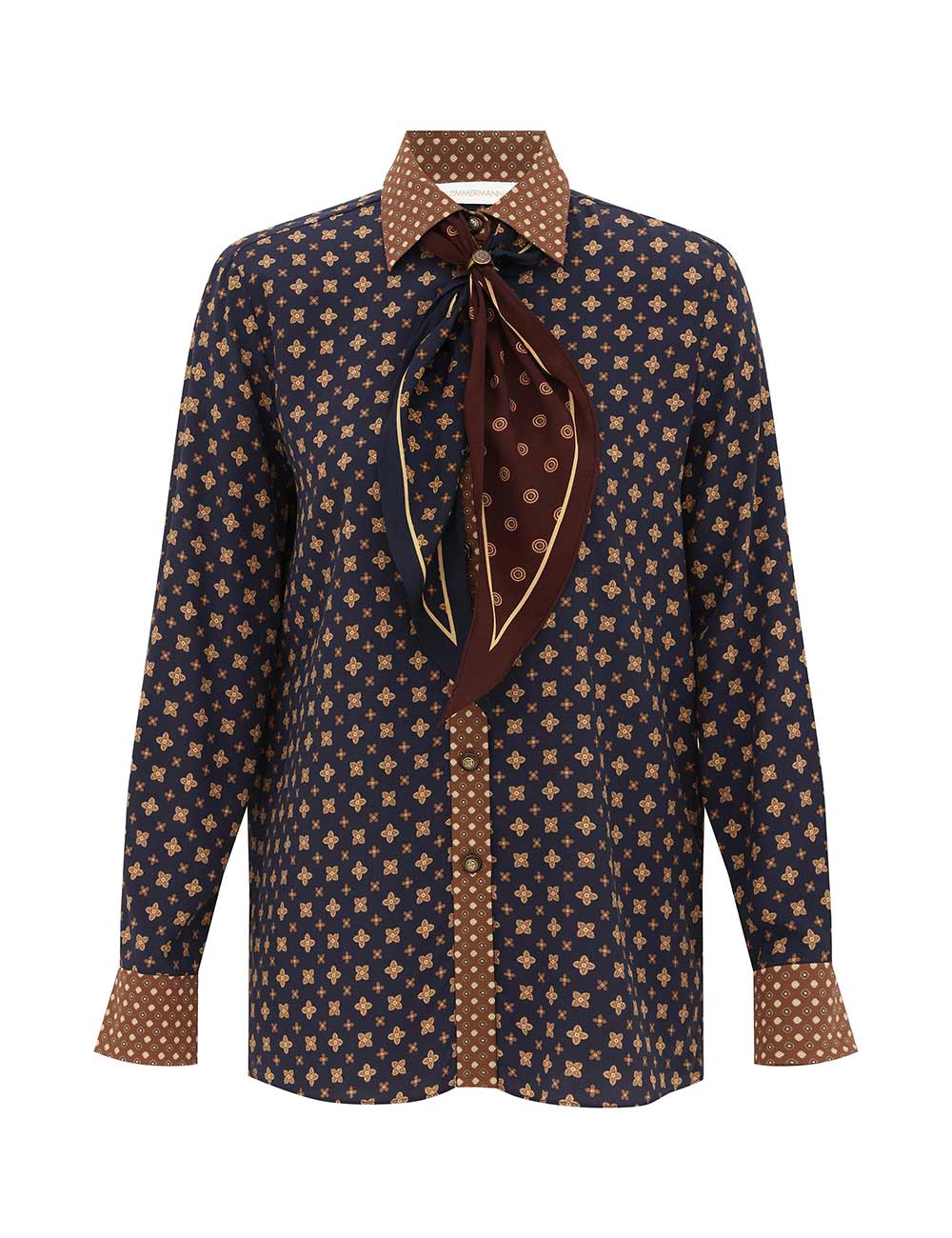 RELAXED SHIRT IN MULTI GEO PRINT