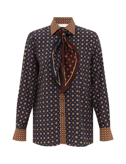 RELAXED SHIRT IN MULTI GEO PRINT