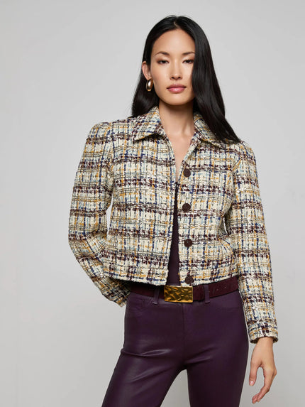 KASEY SEQUINED TWEED JACKET